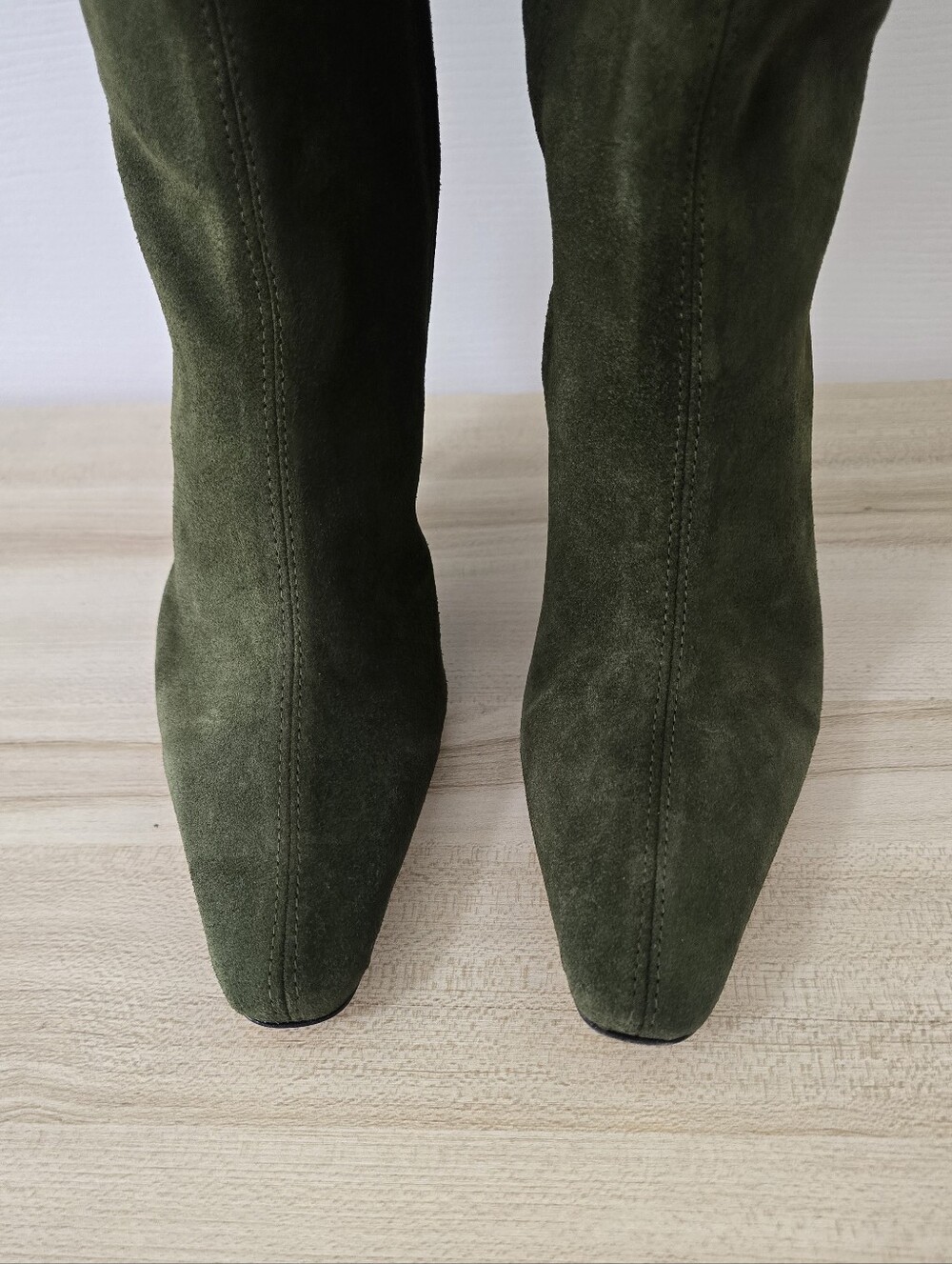 Staud Cami Suede Olive Green Knee High Boots NWOB Size 39/US 8.5 - Picture 5 of 13